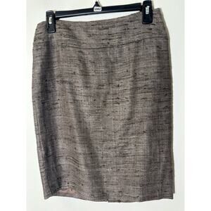Trina Turk Brown Tweed Knee Lenth Skirt Sz 4